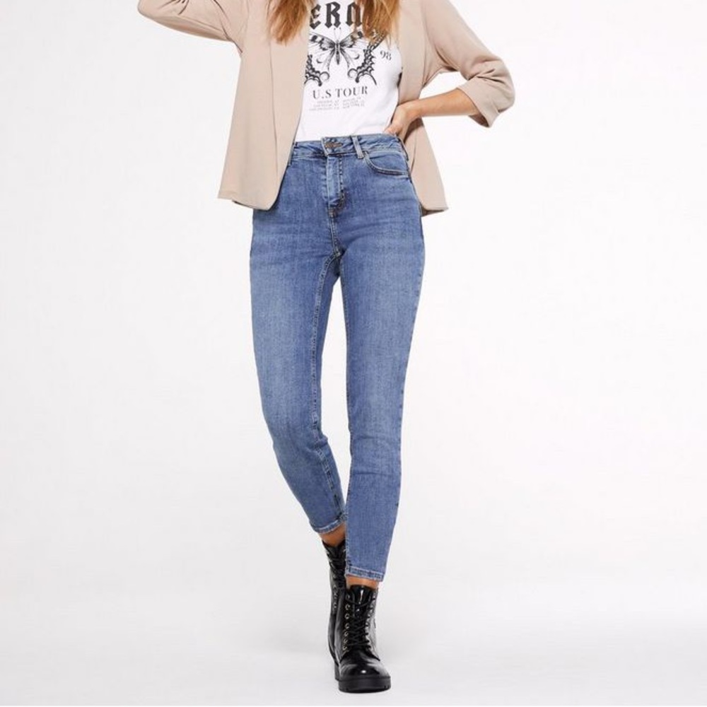 Women’s ASOS New Look Petite Blue Mid Rise Super Skinny Jean Size 6 (36) NWT